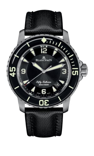 Blancpain Fifty Fathoms Automatique Titanium / Black / Canvas