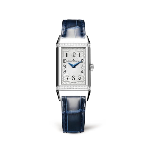 Jaeger-LeCoultre Reverso One Monoface Stainless Steel / Diamond / White / Alligator