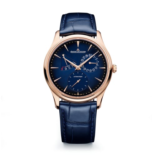 Jaeger-LeCoultre Master Ultra Thin Réserve de Marche Pink Gold / Gradient Blue / Alligator