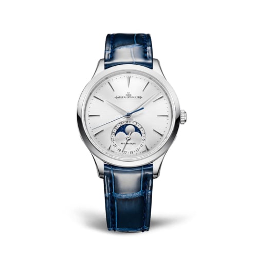 Jaeger-LeCoultre Master Ultra Thin Moon 36 Stainless Steel / Silver / Alligator