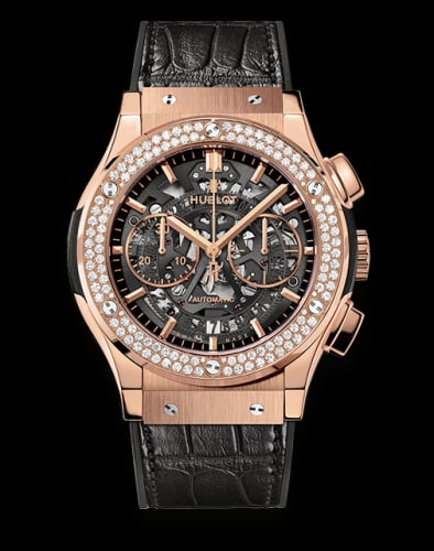 Hublot Classic Fusion 45 Aerofusion Chronograph King Gold / Diamond / Alligator