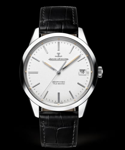 Jaeger-LeCoultre Geophysic True Second Stainless Steel / Silver / Alligator