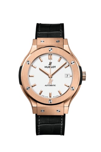 Hublot Classic Fusion 38 King Gold / Opalin / Alligator