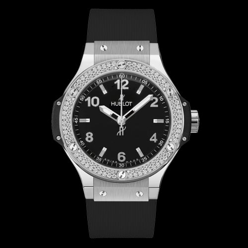 Hublot Big Bang 38 Quartz Stainless Steel - Diamond / Black / Rubber