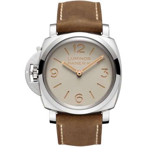 Panerai Luminor 1950 Left-Handed 47 3 Days Stainless Steel / Beige