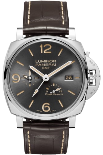 Panerai Luminor Due 45 3 Days GMT Power Reserve Automatic Stainless Steel / Grey