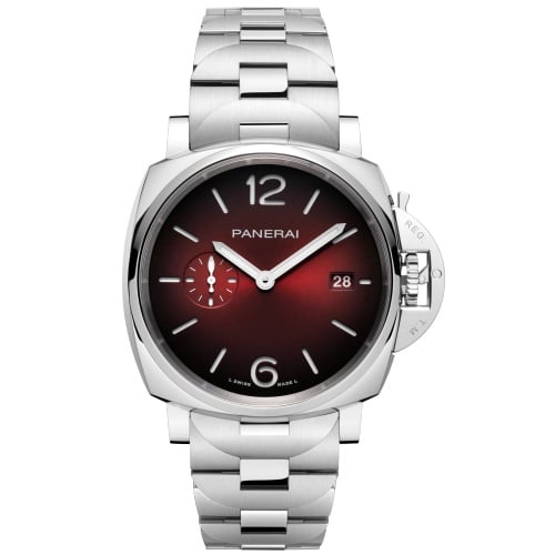 Panerai Luminor Due 42 Automatic Stainless Steel / Burgundy / Bracelet