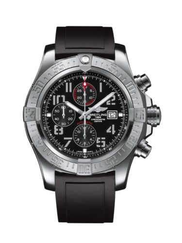 Breitling Super Avenger II Stainless Steel / Volcano Black / Rubber / Pin