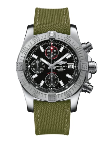 Breitling Avenger II Stainless Steel / Volcano Black / Military