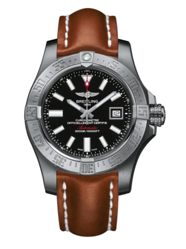 Breitling Avenger II Seawolf Stainless Steel / Volcano Black / Calf / Pin