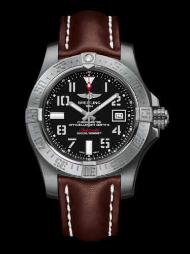 Breitling Avenger II Seawolf Stainless Steel / Volcano Black / Calf / Pin