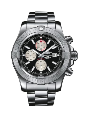 Breitling Super Avenger II Stainless Steel / Volcano Black / Bracelet