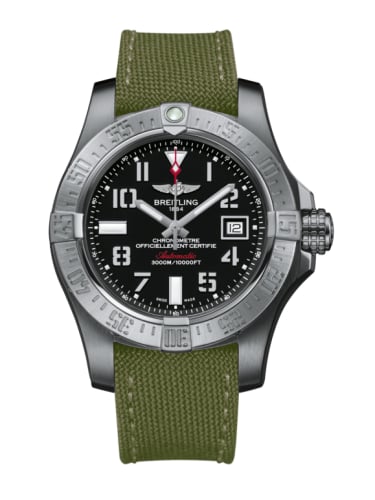 Breitling Avenger II Seawolf Stainless Steel / Volcano Black / Military / Pin