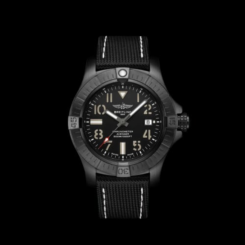 Breitling Avenger Automatic 45 Seawolf Night Mission / Black / Military / Pin