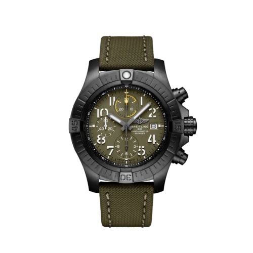 Breitling Avenger Chronograph 45 Night Mission / Green / Military / Pin