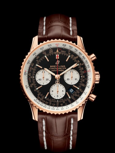 Breitling Navitimer 1 B01 Chronograph 43 Red Gold / Black / Brown Croco