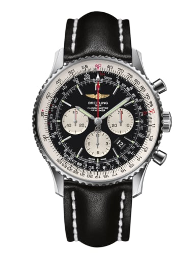 Breitling Navitimer 01 46 Stainless Steel / Black / Calf / Pin