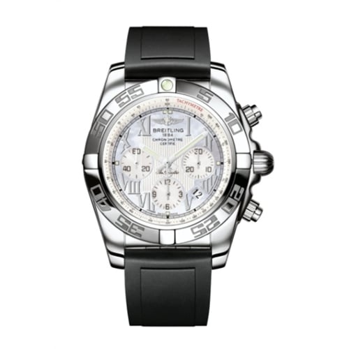 Breitling Chronomat 44 Stainless Steel / Pearl Roman / Rubber