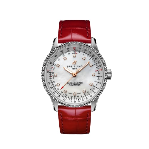Breitling Navitimer 1 35 Automatic Stainless Steel / MOP / Croco / Folding