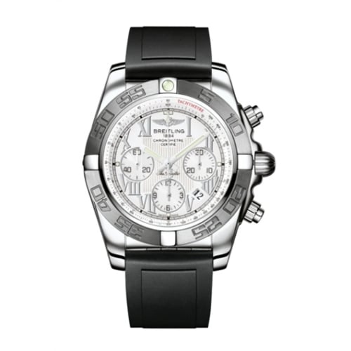 Breitling Chronomat 44 Stainless Steel / White - Roman / Rubber