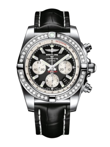 Breitling Chronomat 44 Stainless Steel / Diamond / Onyx Black / Croco