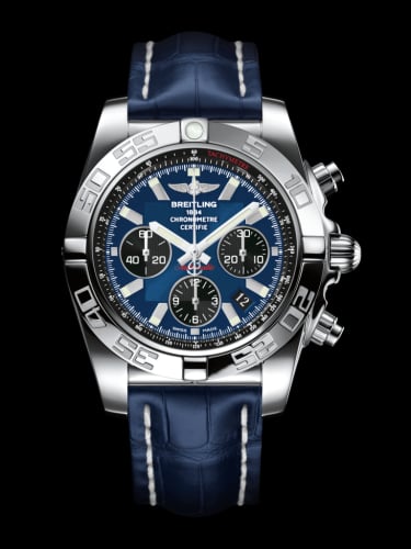 Breitling Chronomat 44 Stainless Steel / Blackeye Blue / Croco / Pin