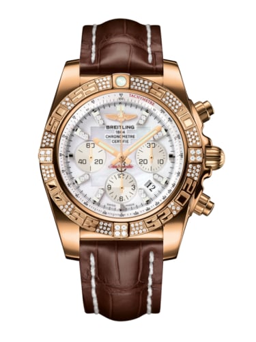 Breitling Chronomat 44 Rose Gold / Diamond / Pearl Diamond / Croco