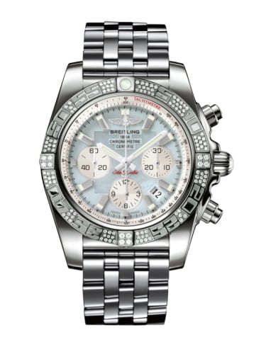 Breitling Chronomat 44 White Gold / Diamond / Gray Pearl / Bracelet