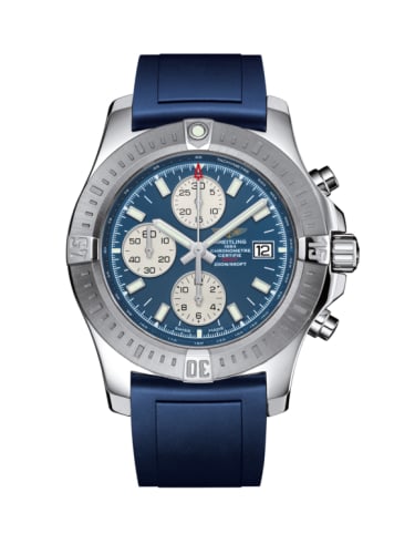 Breitling Colt Chronograph Automatic Stainless Steel / Mariner Blue / Rubber / Pin