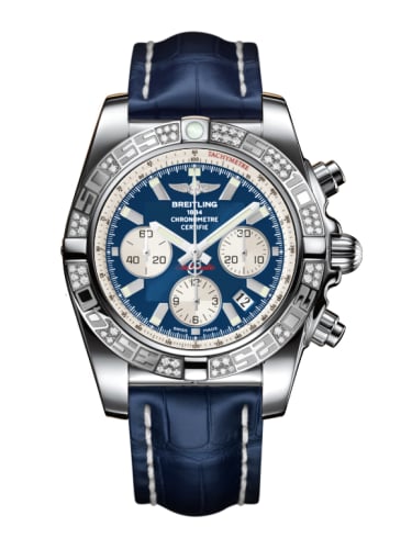 Breitling Chronomat 44 Stainless Steel / Diamond / Metallica Blue / Croco