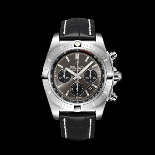 Breitling Chronomat B01 Chronograph 44 Stainless Steel / Blackeye Grey / Croco / Folding