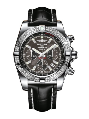Breitling Chronomat 44 Stainless Steel / Diamond / Carbon Black / Croco