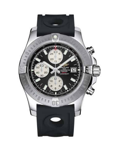 Breitling Colt Chronograph Automatic Stainless Steel / Volcano Black / Rubber / Pin