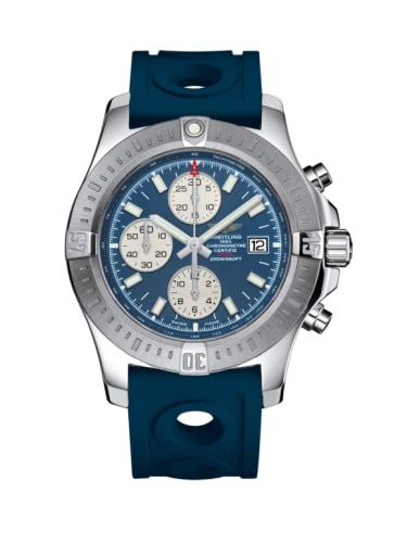 Breitling Colt Chronograph Automatic Stainless Steel / Mariner Blue / Rubber / Pin