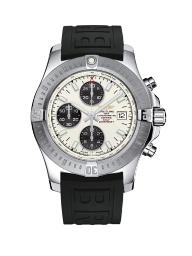 Breitling Colt Chronograph Automatic Stainless Steel / Stratus Silver / Rubber / Pin