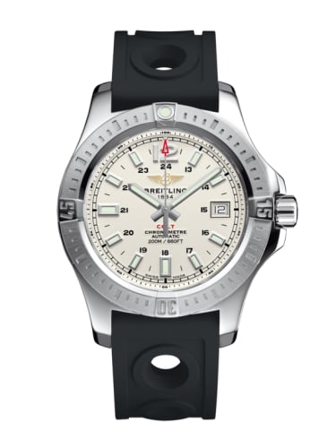 Breitling Colt 41 Automatic Stratus Silver / Rubber