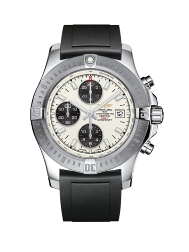 Breitling Colt Chronograph Automatic Stainless Steel / Stratus Silver / Rubber / Pin
