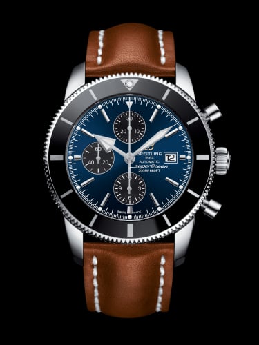Breitling Superocean Heritage II 46 Chronograph Stainless Steel / Black / Bue / Calf / Pin