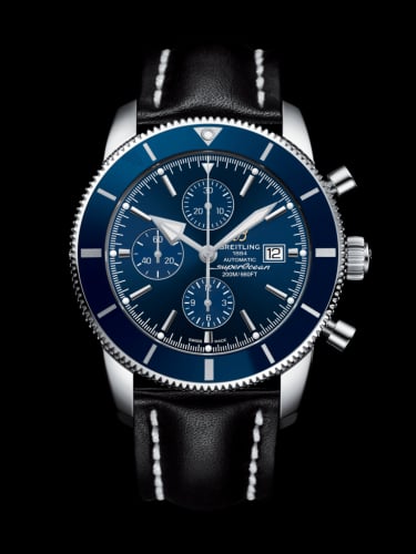 Breitling Superocean Heritage II 46 Chronograph Stainless Steel / Blue / Blue / Calf / Pin