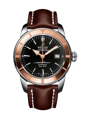Breitling Superocean Heritage 42 Stainless Steel / Red Gold / Volcano Black / Calf