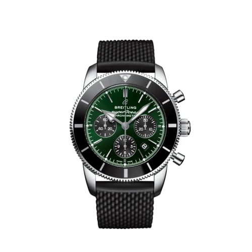 Breitling Superocean Heritage II B01 Chronograph 44 Stainless Steel / Green / Rubber