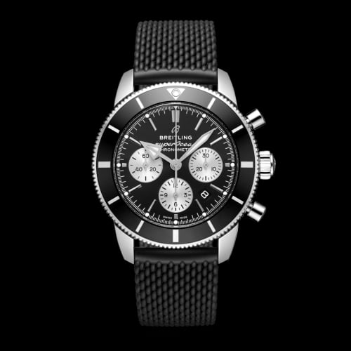 Breitling Superocean Heritage II B01 Chronograph 44 Stainless Steel / Black / Rubber / Folding