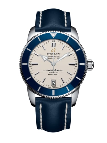 Breitling Superocean Heritage II 42 Stainless Steel / Blue / Silver / Calf / Pin