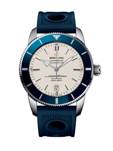 Breitling Superocean Heritage II 46 Stainless Steel / Blue / Silver / Rubber / Folding