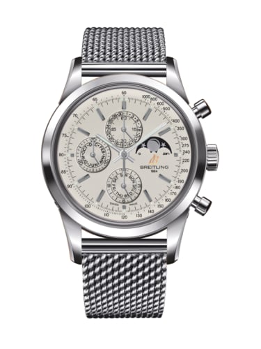 Breitling Transocean Chronograph 1461 Stainless Steel / Silver / Bracelet