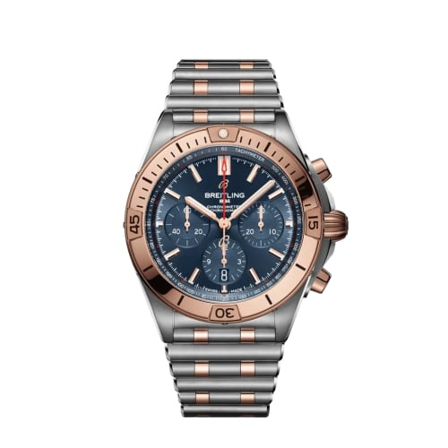 Breitling Chronomat B01 42 Stainless Steel / Red Gold / Blue / Rouleaux