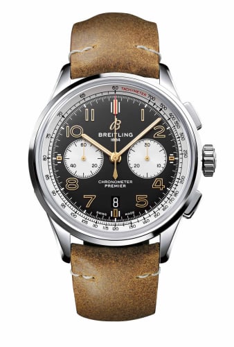 Breitling Premier B01 Chronograph 42 Stainless Steel / Norton Edition / Nubuck / Folding