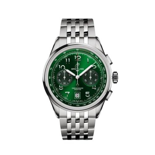 Breitling Premier B01 Chronograph 42 Stainless Steel / Green / Bracelet