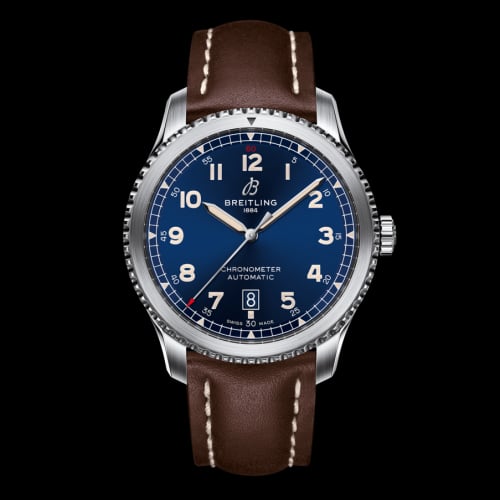 Breitling Aviator 8 Automatic 41 Stainless Steel / Blue / Calf / Pin