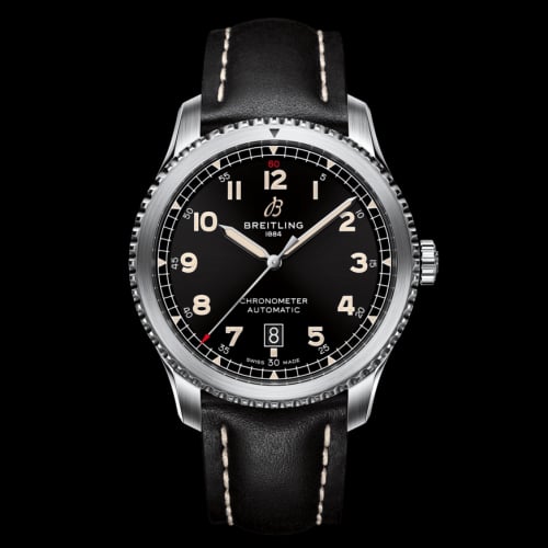 Breitling Aviator 8 Automatic 41 Stainless Steel / Black / Calf / Pin